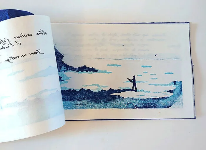 Livre d'artiste L'espace entre nous de Claudine Valette