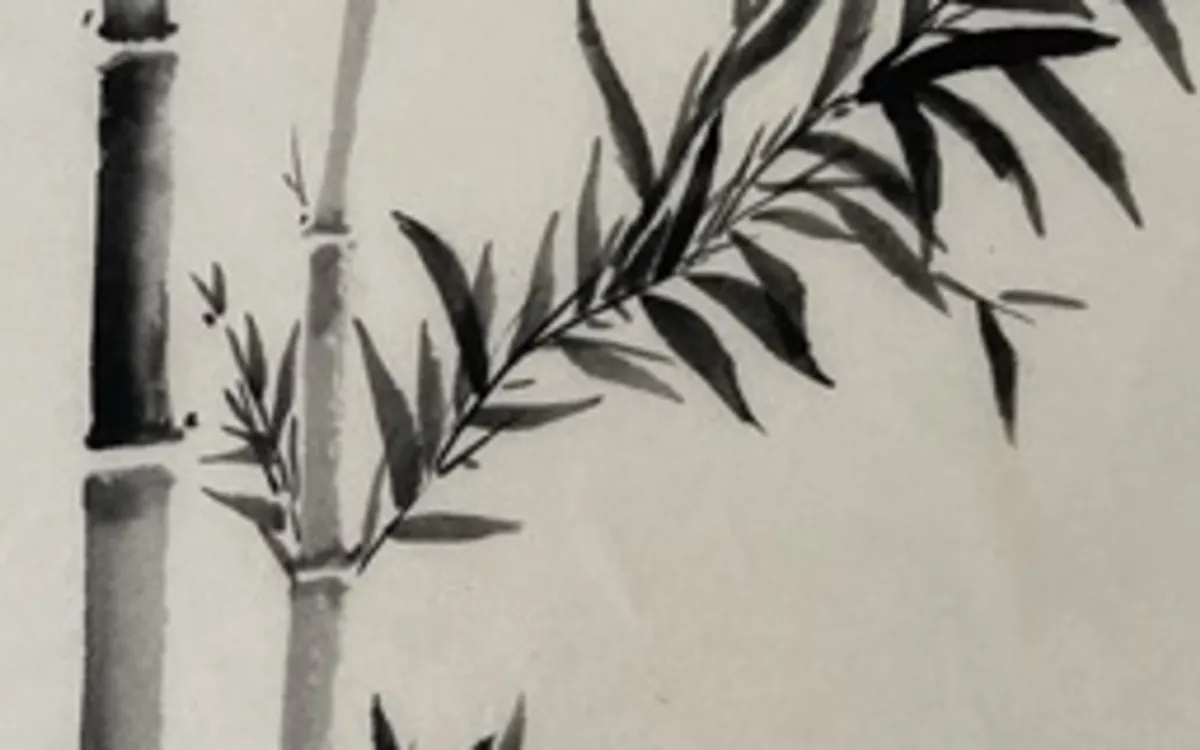 Atelier bambous à l'encre de Chine par Orio Ikebe