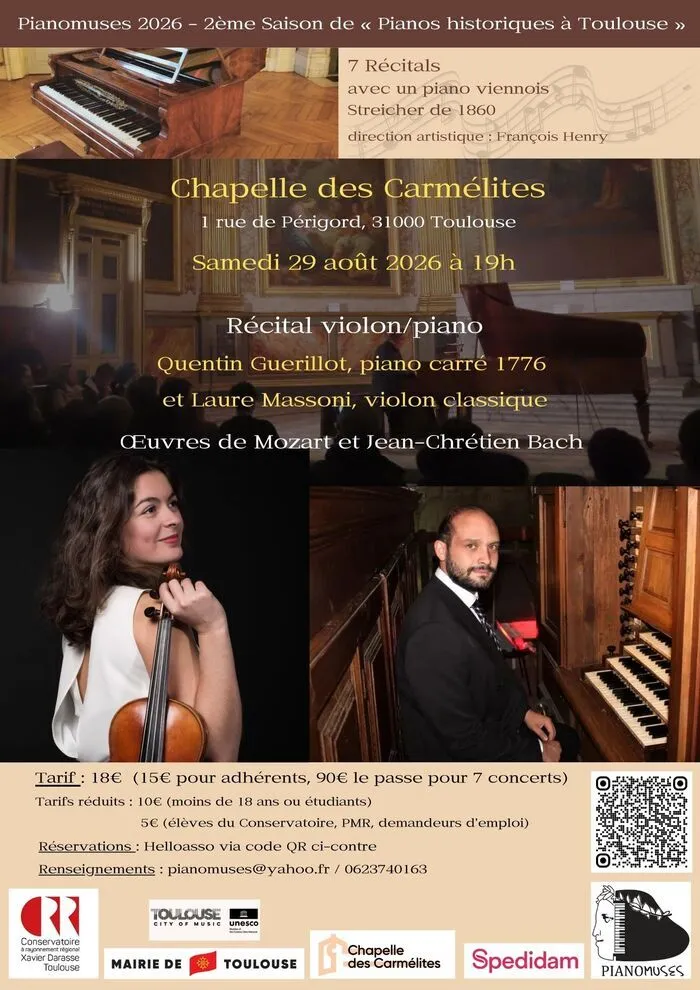 Saison musicale - Récital violon/piano, avec Laure Massoni et Quentin Guérillot